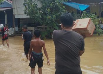 Banjir Mulai Genangi Sejumlah Wilayah di Sangatta Selatan